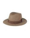 Borsalino Man Hat Khaki Size 7 Wool In Beige