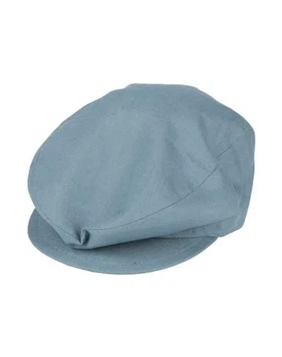 Borsalino Man Hat Light Blue Size 7 Linen