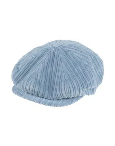 Borsalino Man Hat Light Blue Size Xl Cotton