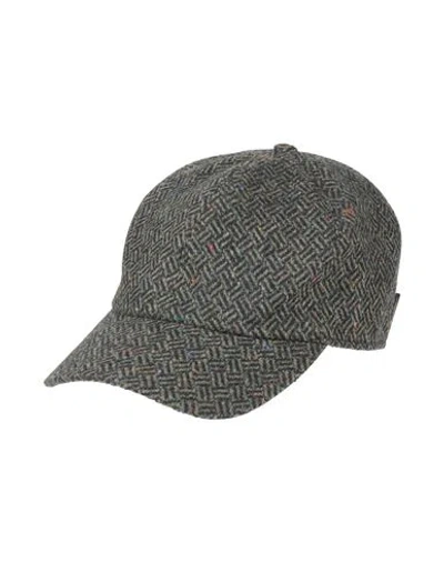 Borsalino Man Hat Light Green Size 7 ½ Virgin Wool, Elastane In Gray
