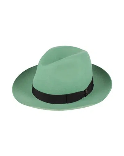 Borsalino Man Hat Light Green Size 7 ½ Wool