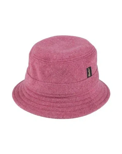 Borsalino Man Hat Mauve Size 7 Virgin Wool In Purple