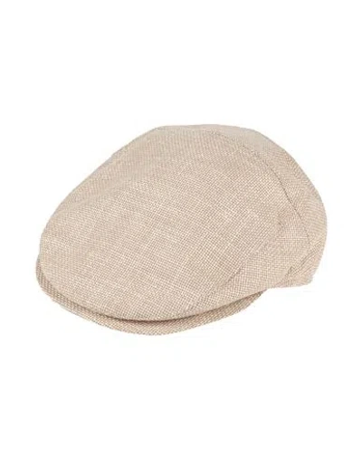 Borsalino Man Hat Sand Size S Virgin Wool, Silk, Linen In Brown