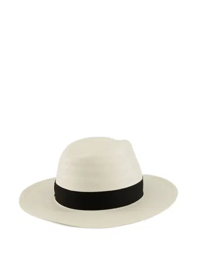 Borsalino Medea Wide-brim Hat In White