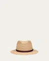 Borsalino Men's Argentina Raffia Crochet Fedora Hat In Natural