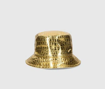 Borsalino Mistero Bucket Crocodile Print