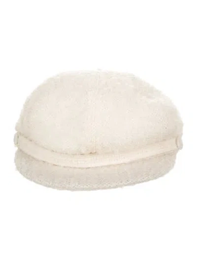 Pre-owned Borsalino Mohair Paperboy Hat In Neutrals