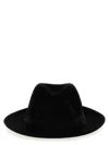 Borsalino Monica Folar Medium Brim In Black, Tonal Hat Band