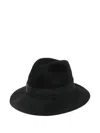 Borsalino Wide Brim Hat Featuring A Ribbon Band In Black