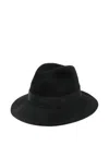 Borsalino Wide Brim Hat Featuring A Ribbon Band In Black