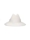 Borsalino Monica Ribbon Hat In White