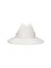 Borsalino Monica Ribbon Hat In White