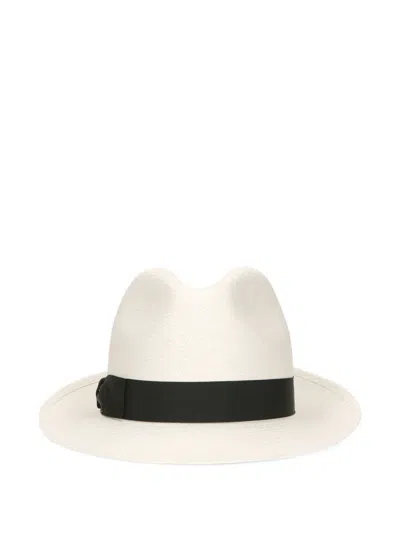 Borsalino Monica Panama Hat In White