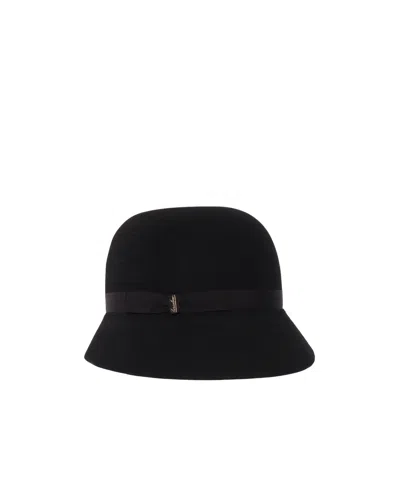Borsalino Nina Asymmetric Hat In Brown