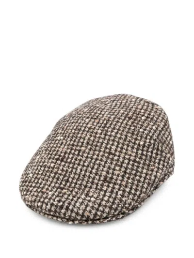 Borsalino Parigi Check-pattern Hat In Brown