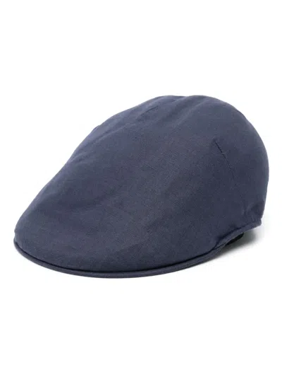 Borsalino Parigi Duckbill Flat Cap In 蓝色