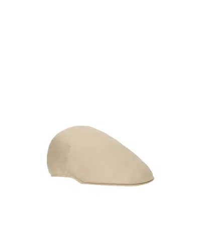Borsalino Parigi Duckbill Flat Cap In Nude