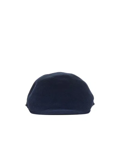 Borsalino Paris Cashmere Beak Cap In Blue