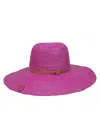 Borsalino Pink Violet Panama Hat In Pink
