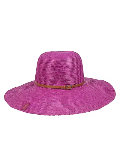 Borsalino Pink Violet Panama Hat
