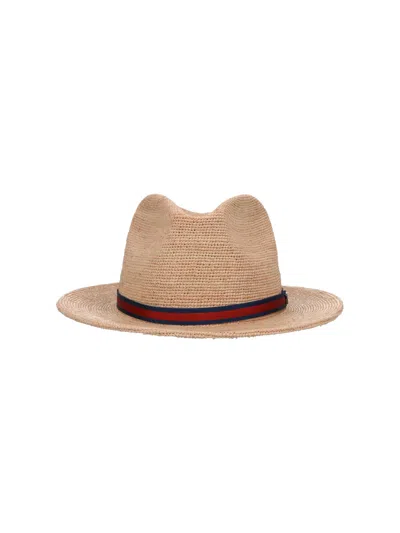 Borsalino Raffia Hat In Brown
