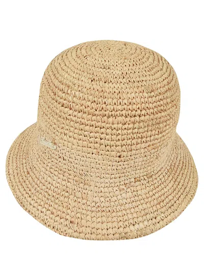 Borsalino Rafia Crochet Bucket Hat In 7140