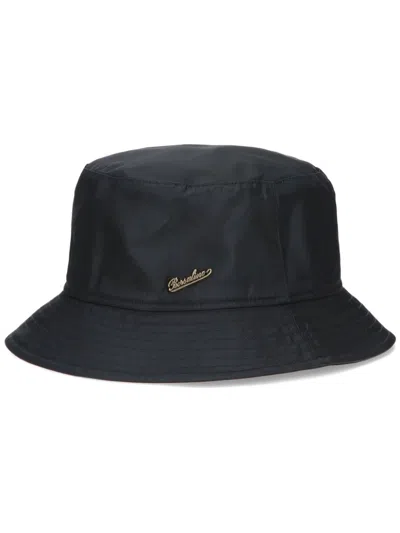 Borsalino Rain Logo-plaque Bucket Hat In Brown