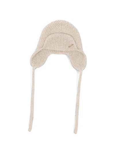 Borsalino Reinhold Ribbed Ear-flap Beanie Hat In Neutral
