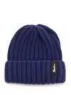 Borsalino Ribbed Cashmere Beanie In Blue