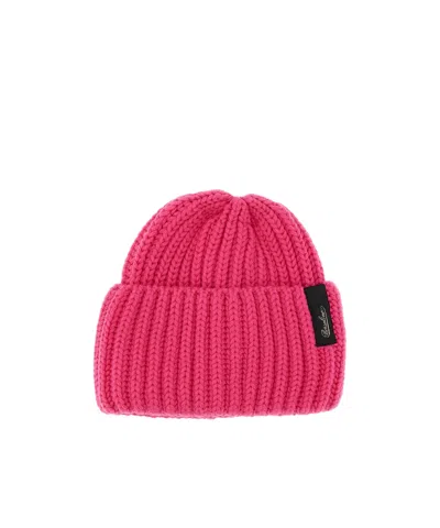 Borsalino Ribbed-knit Beanie Hat In Pink