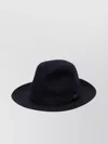 Borsalino Ribbon Band Wide Brim Hat With Small Bow In Blue