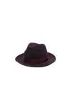 Borsalino Federico Wool And Cashmere Hat In Burgundy