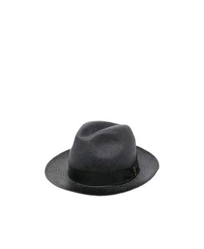 Borsalino Ribbon-detail Sun Hat In Black