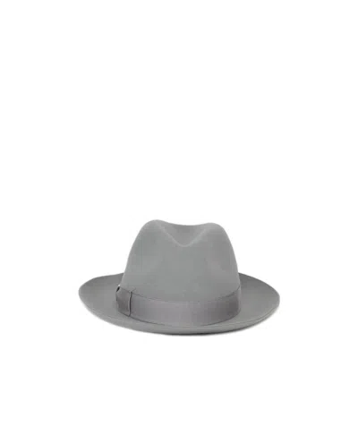 Borsalino Ribbon Hat In Gray