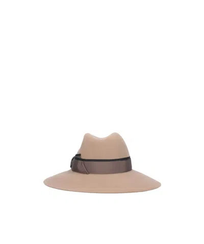 Borsalino Ribbon Hat In Nude