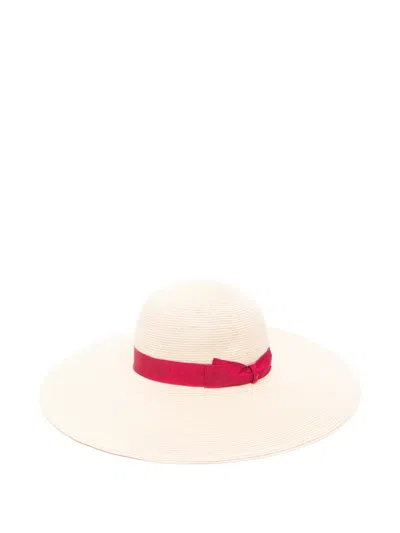 Borsalino Ribbon Hat In White
