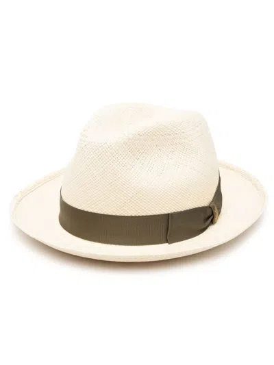 Borsalino Ribbon-detail Fedora Hat In 中性色