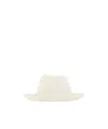 Borsalino Ribbon-trimmed Wide-brim Fedora Hat In White