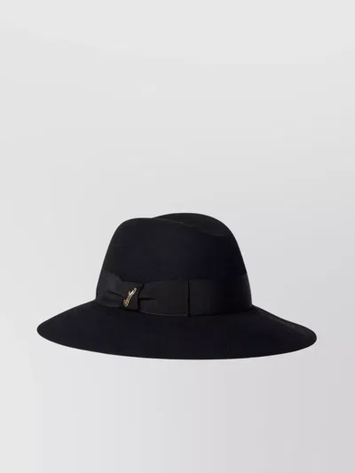 Borsalino Ribbon Wide Brim Hat