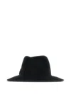 Borsalino Midnight Blue Felt Hat In Black