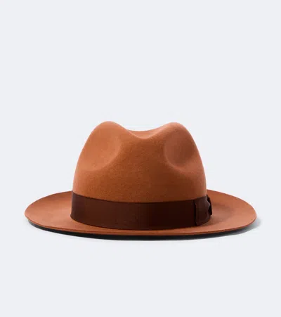Borsalino Rupert Wool Felt Fedora In Brown
