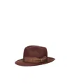 Borsalino Same Color Hatband In Brown