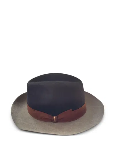 Borsalino Scott Fedora Mit Schleifendetail In Grau