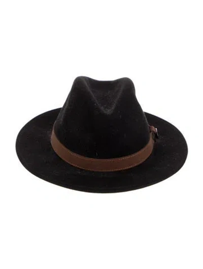 Pre-owned Borsalino Solid Felt Fedora In Multi