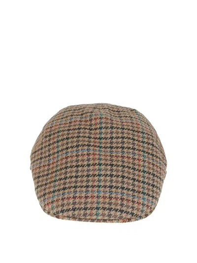 Borsalino Wool Flat Cap In Brown