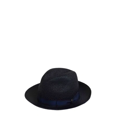 Borsalino Sombrero Federico Panama Fantasia In Black