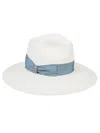 Borsalino Sophie Straw Hat With Ribbon Detail