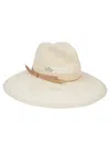 Borsalino Wide Brim Straw Hat With Gold Cord In Neutral