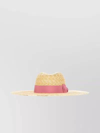 Borsalino Sophie Straw Hat Bow Detail