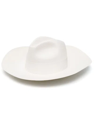 Borsalino Sophie Straw Panama Hat In Cream